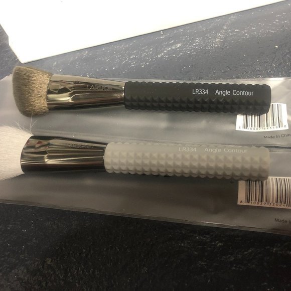 Laruce Makeup New Lot Of 2 Laruce Lr334 Angle Contour Brushes Black